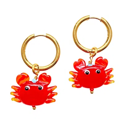 Smilla Brav Women's Gold Holy Crab! Earrings
