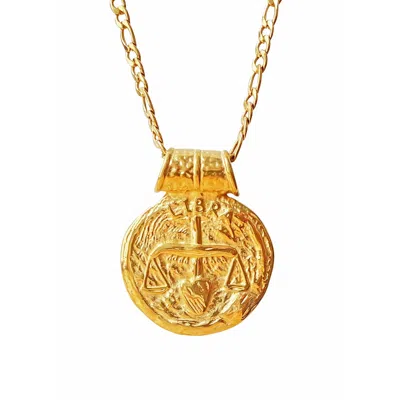 Smilla Brav Women's Gold Libra Zodiac Necklace