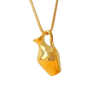 Smilla Brav Women's Gold Liebeskelch Necklace In Pink
