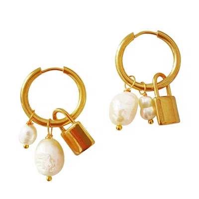 Smilla Brav Women's Gold Love Lock Earrings