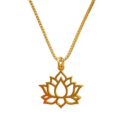Smilla Brav Women's Gold Necklace Lotus Flower