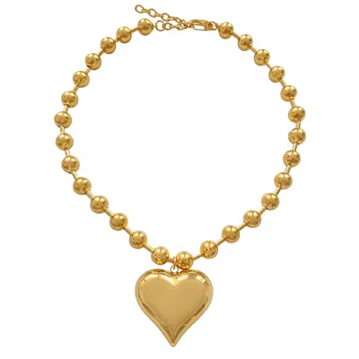 Smilla Brav Women's Gold Necklace Rebel Heart