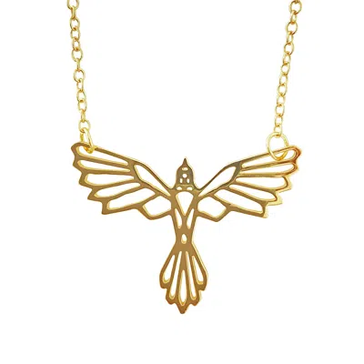 Smilla Brav Women's Gold Origami Phoenix Necklace