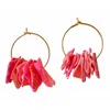 Smilla Brav Women's Gold / Pink Earrings Sintra In Burgundy