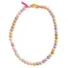 Smilla Brav Women's Gold / Pink / Purple Rainbow Jade Necklace Joy