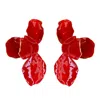 Smilla Brav Women's Gold / Red Earrings Red Bloom