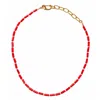 Smilla Brav Women's Gold / Red / Orange Coral Choker Necklace Leandra