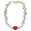 Smilla Brav Women's Gold / Red Quartz Necklace Madeleine In Gold