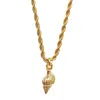 Smilla Brav Women's Gold Shell Necklace Valletta In Gold