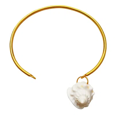 Smilla Brav Women's Gold Sicily Shell Bangle