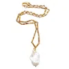 Smilla Brav Women's Gold / White Baroque Pearl Necklace Alma In Multi