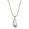 Smilla Brav Women's Gold / White Baroque Pearl Necklace Grace