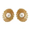 Smilla Brav Women's Gold / White Bridget Earrings In Gold