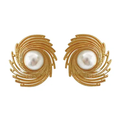 Smilla Brav Women's Gold / White Bridget Earrings