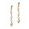 Smilla Brav Women's Gold / White Earrings Salma In Gold