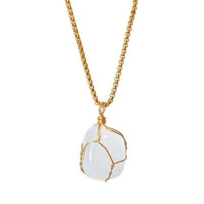 Smilla Brav Women's Gold / White Gemstone Necklace Georgie
