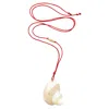 Smilla Brav Women's Gold / White / Red Shell Necklace Sienna