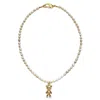 Smilla Brav Women's Gold / White The Gold Teddy Bear Pearl Necklace In Multi