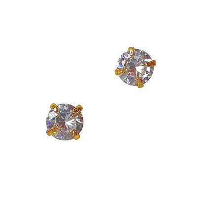 Smilla Brav Women's Gold Zirconia Stud Earrings Mary