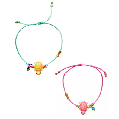 Smilla Brav Women's Lucky Turtle Bracelet Set In Multi