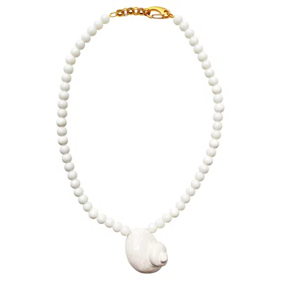 Smilla Brav Women's Necklace Sienna - White In Pink