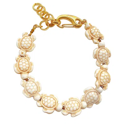 Smilla Brav Women's Neutrals / Gold Turtle Bracelet Dalaman