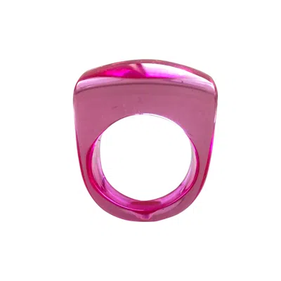 Smilla Brav Women's Pink / Purple Recycled Plastic Ring Pretty In Pink