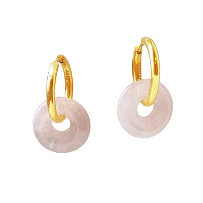 Smilla Brav Women's Pink Rose Quartz Earrings