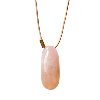 Smilla Brav Women's Pink Rosequarz Stone Necklace