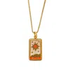 Smilla Brav Women's Red / Gold Red Necklace Sun In Gold