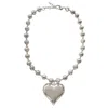 Smilla Brav Women's Silver Necklace Rebel Heart In Metallic