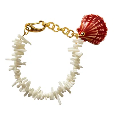 Smilla Brav Women's White Mia Shell Anklet