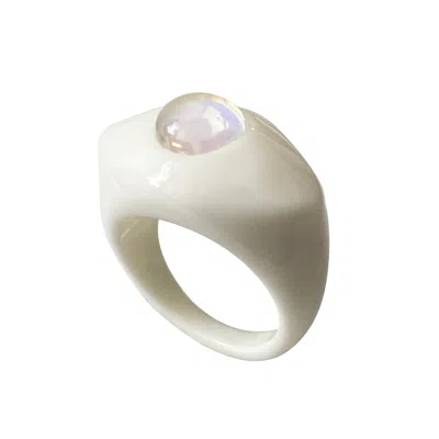 Smilla Brav Women's White Ring Moondrop