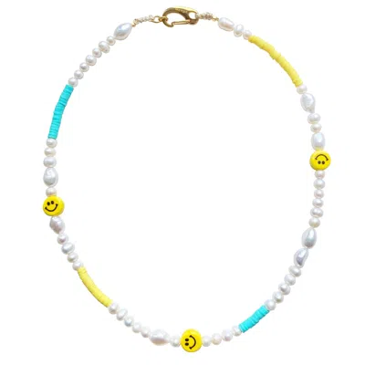 Smilla Brav Women's Yellow / White The Happy Necklace In Multi
