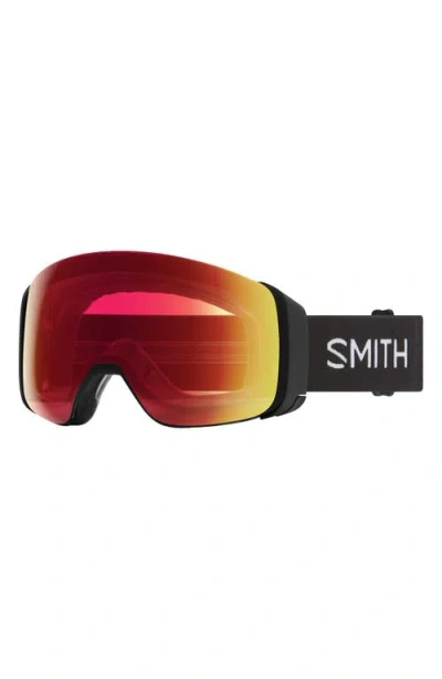 Smith 4d Mag 184mm Snow Goggles In Black/chromapop Everyday Red