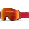 Smith 4d Mag 184mm Snow Goggles In Crimson/everyday Red Mirror