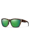 Smith 56mm Chromapop™ Polarized Square Sunglasses In Tortoise/glass Green