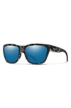 Smith 56mm Joya Chromapop™ Polarized Square Sunglasses In Sky Tortoise/chromapop Blue