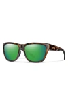 Smith 56mm Joya Chromapop™ Polarized Square Sunglasses In Sky Tortoise/green