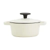 Smith And Clark Cast Iron 1-qt. Dutch Oven In White