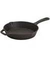 Smith And Clark Cast Iron 10" Open Fry Pan With Assist Handle In Black