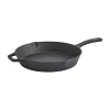 Smith And Clark Cast Iron 12" Frying Pan With Assist Handle In Black