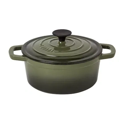 Smith And Clark Cast Iron 3-qt. Dutch Oven In Green