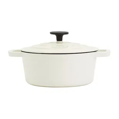 Smith And Clark Cast Iron 3-qt. Dutch Oven In White