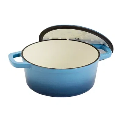 Smith And Clark Cast Iron 5-qt. Round Dutch Oven In Blue