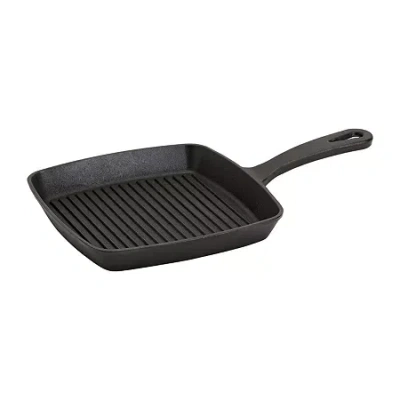 Smith And Clark Cast Iron 8" Grill Pan In Black