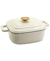 Smith And Clark Smith & Clark Enameled Cast Iron 4-qt. Square Dutch Oven In White