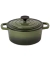 Smith And Clark Green Gradient 3-quart Enameled Cast Iron Dutch Oven In Green