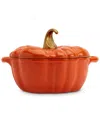 Smith And Clark Iron Works Enameled Cast Iron 4-qt Pumpkin Dutch Oven In Orange