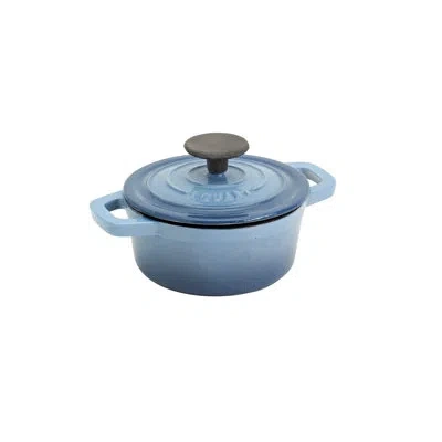 Smith And Clark Smith & Clark - Round Enamel Cast Iron Dutch Oven In Denim Blue